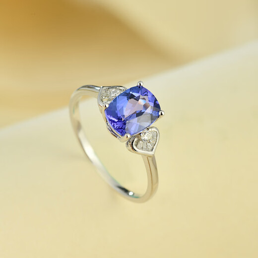 Lieremuhuang Jewelry Store No. 3 18k natural tanzanite ring Tanzania 1.62ct simple and exquisite d689 k gold tanzanite ring 1.62ct