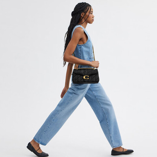 COACH Gift Star Style Women's Diamond Quilted TABBY No. 26 Crossbody Shoulder Handbag for Women B4/Black