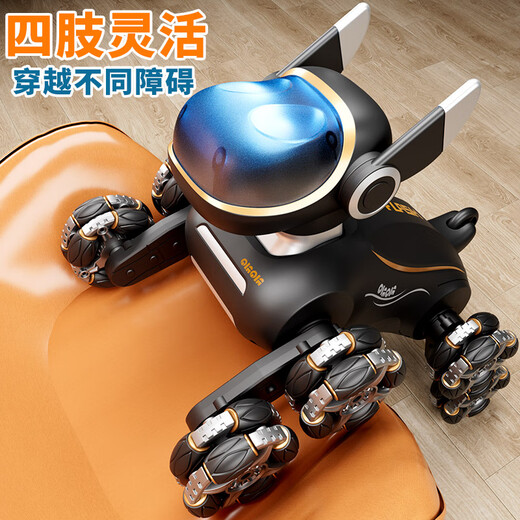 
Dwi2025 new intelligent robot dog mechanical remote control robot programming electric puppy electronic boy toy children eight-wheel mechanical dog-white [handle remote control + gift box + gift accessories] [upgrade] Large capacity 2 electric [single battery life of more than 2 hours]
