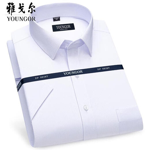 Gy Yager kurzärärmigem Hemd Herren Khmer Business Casual Formal Formal Work Work Plaid White Shirt 6630 38 (Empfohlen 100-125 Jin [Jin entspricht 0,5 kg]))