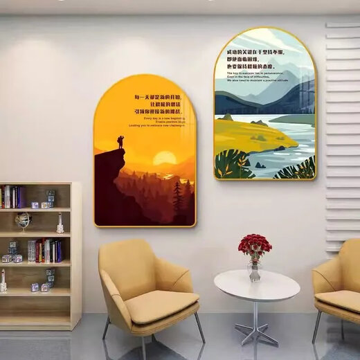 心理咨询室布置挂画心理辅导室心理学文化墙壁画心灵驿站海报挂图 G4882-04 金色PVC边框水晶膜30*45CM