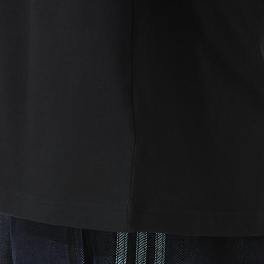 Adidas (adidas) Clover kurzärmeliges Herren-T-Shirt 2025 Herbst neu Laufen Training Sport atmungsaktiv lässig Rundhals-T-Shirt JN1669/schwarz/gedrucktes Logo S auf der Rückseite