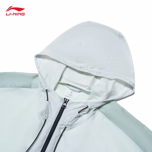 Li Ning quick-drying cool sun protection clothes for men and women in summer ice silk breathable cool feeling ultra-thin quick-drying sports jacket sun protection clothes Mint green 831-1 2XL