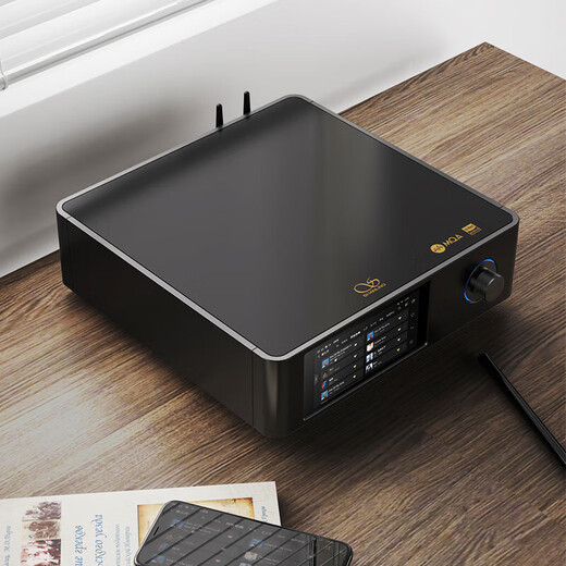 Shanling SMT1.3 desktop streaming media turntable digital broadcast decoding headphone amplifier all-in-one dual-band wifi6 transmission NAS function HD touch screen SMT1.3 black