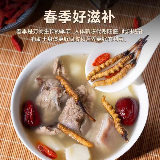 藏芝翁高海拔冬虫夏草精选头茬干虫草高端滋补礼盒送长辈送领导送客户 2根/克共50克【商务送礼，放心品质】