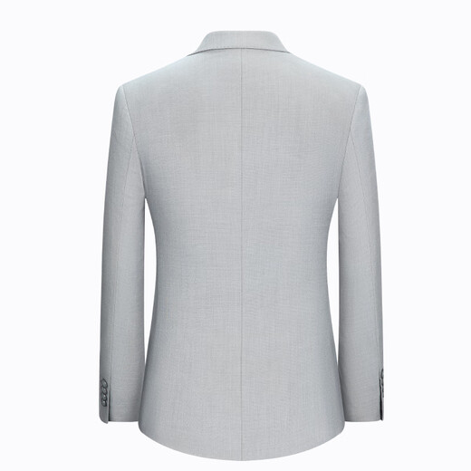 Haipaihaoyu Doppelbruster Anzug Set Männer schlanker junger Business-Formatanzug Graukragen Professioneller Anzug Mikro-Stretch Grey 9901 Doppelbrustanzug Set M 170/88a