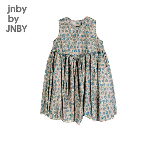 jnby by JNBY江南布衣童装全棉府绸无袖连衣裙原创图案夏女童儿童1O5G13950 673/灰粉系 100 cm