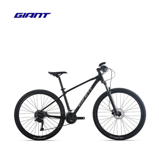 GIANT ATX830 hydraulic disc brake adult aluminum alloy 18-speed lockable shock-absorbing mountain bike matte charcoal ash 2917 M suitable for height 17 27.5 inches Standard 18-speed