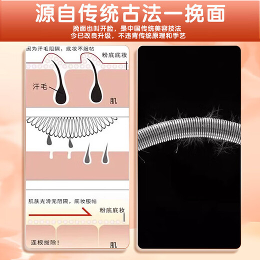 Ms. Li Qing's Facial Hair Remover, Hair Removal Magic Device, Facial Hair Cleaning Spring Twist, Shaving, Removal of Facial Hair, Twisted Face, and Face Pulling