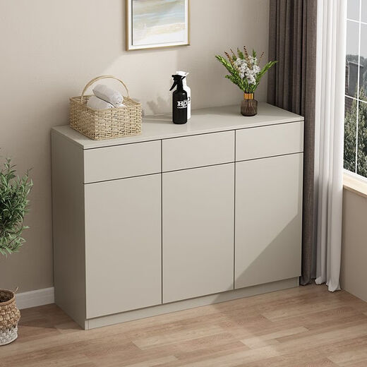 Katisha solid wood balcony cabinet storage cabinet with drawers household sun-proof and moisture-proof shoe cabinet sundry storage cabinet bay window cabinet customization length 100 depth 40 height 80 two doors and two drawers entry package installation