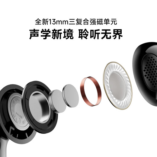 Edifier (EDIFIER) Lolli ANC semi-in-ear active noise reduction Bluetooth headset AI translation suitable for Apple Huawei Xiaomi OPPO mobile phone Starlight Gold