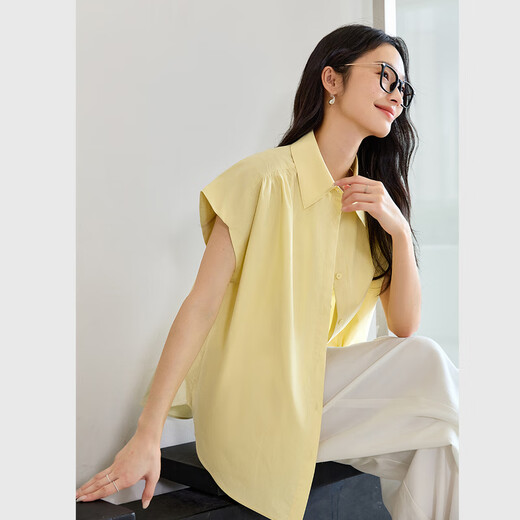 Vanciman Coton Pure Chemise à manches courtes pour femmes 2025 Été Nouveau commuter Simple Shirt Low Able