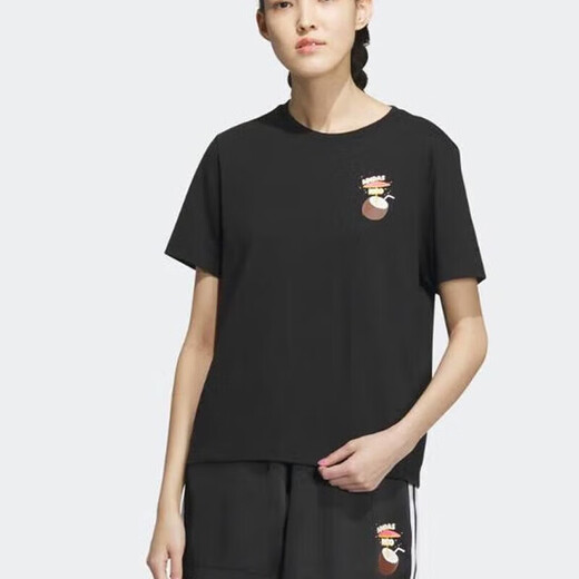 Adidas's Summer New Sportswear impreso impreso cómodo cómodo transpirable Camiseta de manga corta Top IP3878 XS