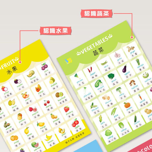 繁体中文汉字早教认知挂图香港澳门婴幼儿童看图识物识字海报 繁体早教挂图12张