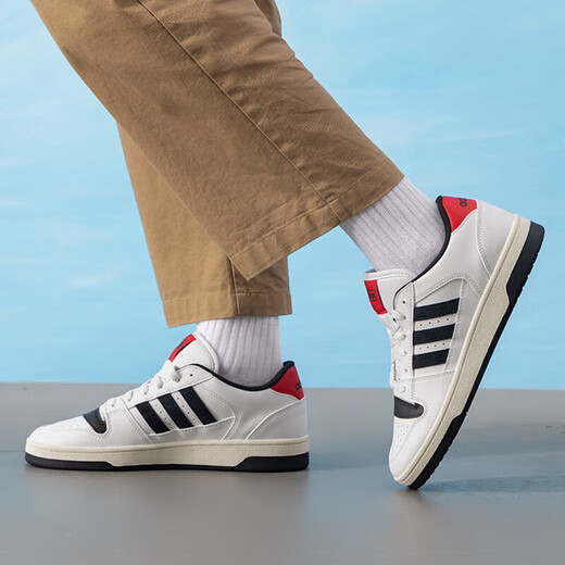 adidas阿迪达斯男鞋女鞋情侣板鞋夏季新款时尚百搭运动休闲鞋小白鞋子男 白/黑/红KK1283 40