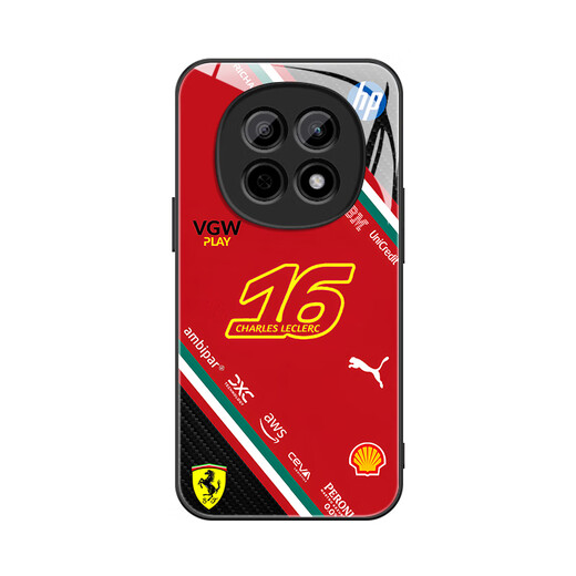 F1 Racing Leclerc Mobile Phone Case adapté à Oppoa5pro Ferrari A3x Lock 9716 No. 95 93 Steel 08 Leclerc-Glass Shell Oppo A3 Pro