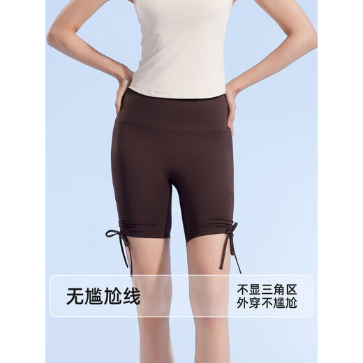 LULU CENTURY2025 Summer New Pula Improves Waist and Rats Sports Fitness Nude Feeling Yoga Shorts Pamela Cardamom Green M