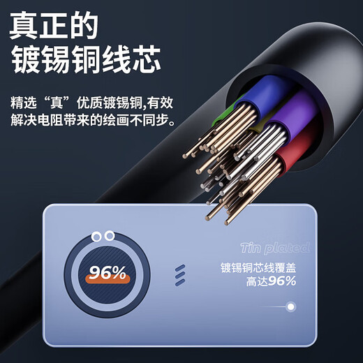 玄佑适用wacom数位板数据线手绘板高漫绘图连接线CTL672 ctl472 690 6100充电线影拓连接线数位板通用 wacom手绘板线micro弯头1.5米