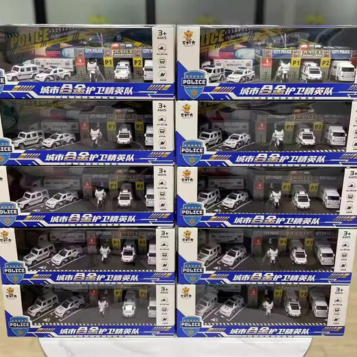 Mini -Legierungsmodell -Simulationsauto Model Polizeiauto Legierung schwerer Lkw Kinder Spielzeug Boy City Legierung Polizeiauto