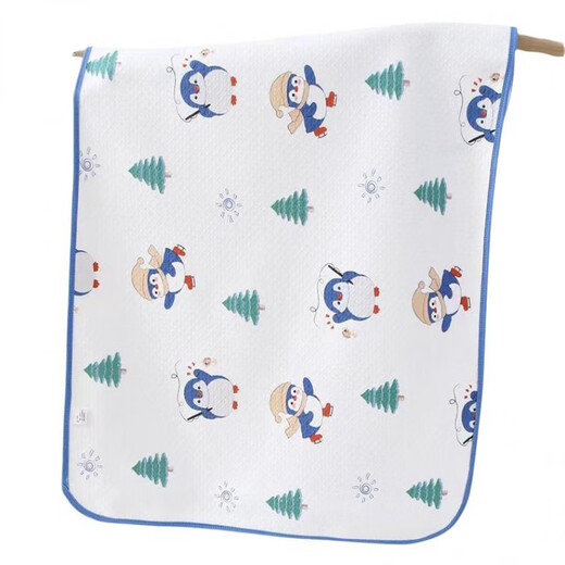 Baby Klasse A Urinkissen wasserdicht und atmungsaktiv waschbarer Leckage Anti-Schlupfwindel-Kissen Baby Windel Bettlaken Little Penguin 50 x 70 cm