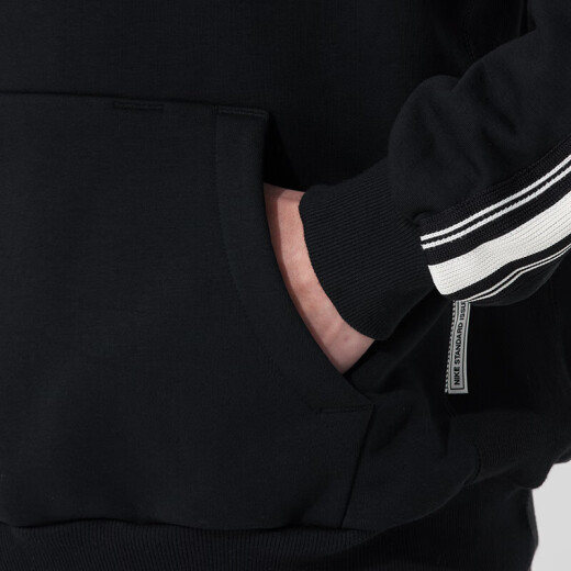 
Nike (NIKE) sweatshirt men's jacket summer new style training sports hooded windproof casual velvet pullover HJ3882-010 HJ3882-010 Black/light ivory white L
