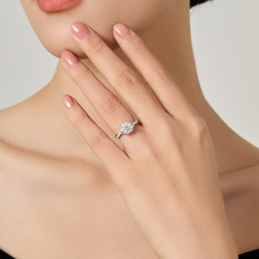 DEINO Diamond Ring for Women Proposal Diamond Ring Artificially Grown Diamond Ring Engagement Light Luxury Gift for Women D-E Color/VS Clarity Luxury Gift Box 1 Carat