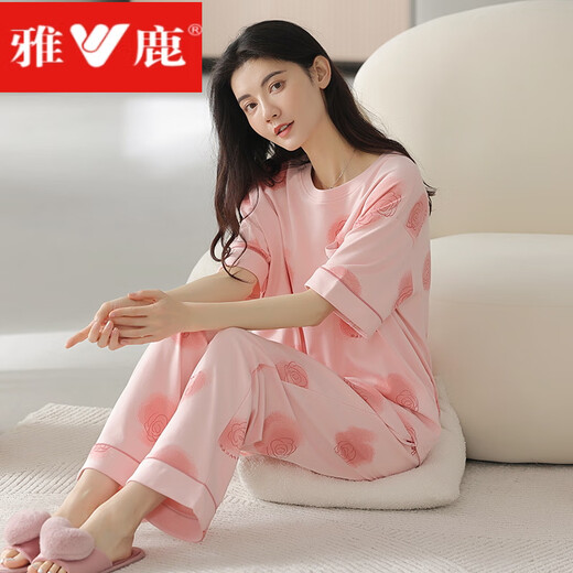 Yalu 2025 Nuevo pijama para mujeres Pantalones de manga corta de algodón puro