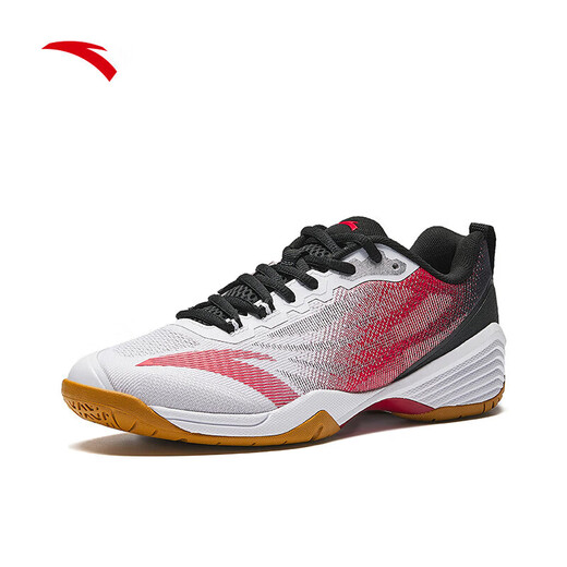 ANTA (ANTA) Aurora Table Tennis Shoes丨Sports Shoes Men's Shoes 2025 Summer Badminton Shoes Training Shoes 112524461 Pure White/Classic Red/Basic Black-2 41