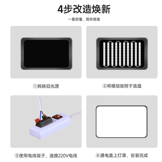 Foshan Lighting (FSL) ceiling lamp wick LED lamp plate magnetic modification long strip light panel strip light source module 40W light strip/positive white light/one for four