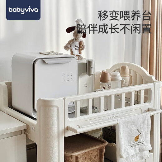 babyviva尿布台婴儿护理台新生儿宝宝换尿不湿婴儿床多功能按摩抚触洗澡台 布台+乳胶垫【进口HDPE-食品级-0 组装 其他 框架结构