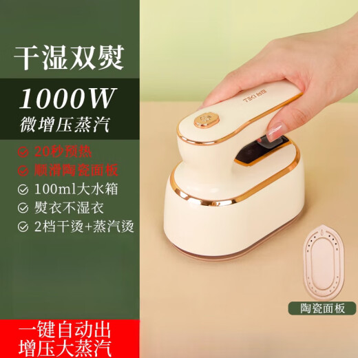 RASW德国手持挂烫机家用小型便携式蒸汽熨斗烫衣服熨烫机宿舍旅行神器 高配款【陶瓷面板】熨烫效果好