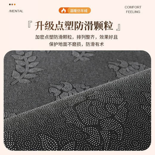 咏幻圆形地毯儿童学习摇椅卧爬行地垫电脑转椅垫少女心书房客厅沙发垫 灰色英文无异味更安心 直径200cm一吸即净轻松打理