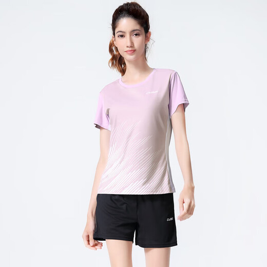 Camel (CAMEL) badminton uniform for women's sun protection quick-drying sports two-piece set Y1S1TLF653A5 taro purple XL