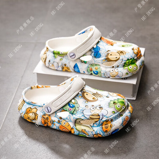 户登男童洞洞鞋2025新款夏季太空人儿童包头沙滩鞋软底运动凉拖鞋男孩 712小蜜蜂 34-35码内长约215mm