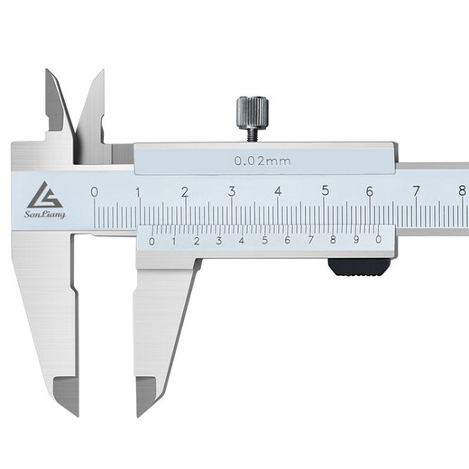 Tres cuanto tres cuidas Tres cuantidades Tres quitidades Tres cuantidades Tres quitanidad Sanliang Calibrador de acero de acero de acero de acero inoxidable de alta precisión Estándar de aceite de 0-150 mm Estándar 141S-4840-500 mm de acero inoxidable de doble talla