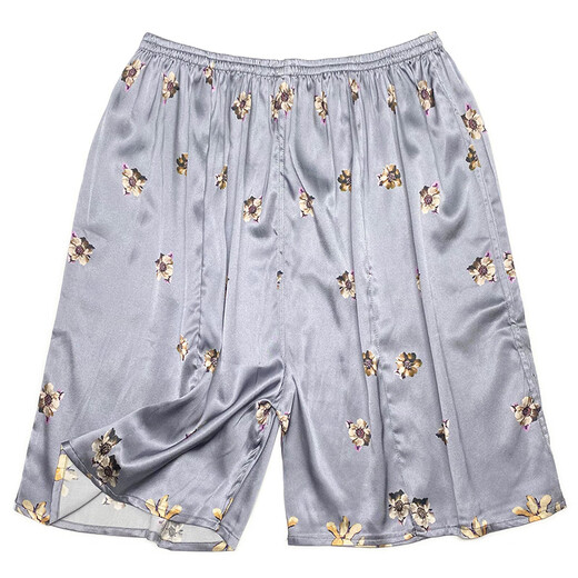 
MiSHIDE Silk Shorts 100% Mulberry Silk Summer Silk Shorts Men and Women Beach Pants Casual Home Pajamas Mulberry Silk 13971 Satin 130 to 185 Jin [Jin equals 0.5 kg] All size