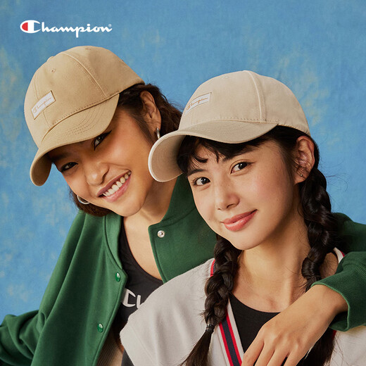 Champion American Champion Baseball Mütze Männer und Frauen lässiger Sonnenschutz Sport einfach und vielseitig Baseball Cap 24FWH45 Beige White