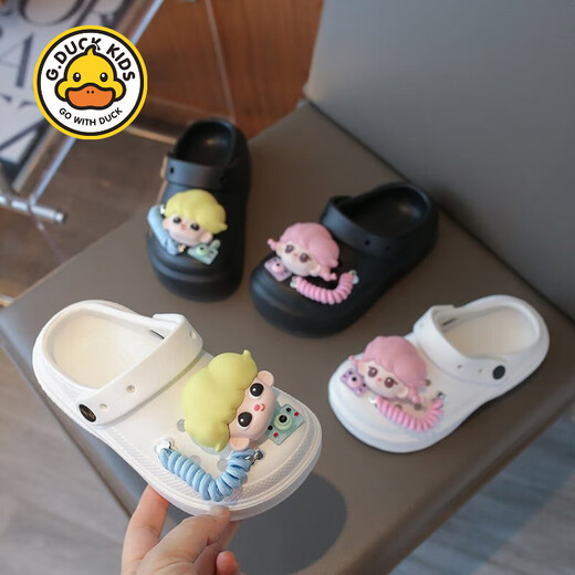 G.Duckkids Детская дырочка обувь девочки лето 2025 г. Новая толстая подошва для мужчин и девочек пляжная обувь сумка для сандалий. Белая сумка 24-25