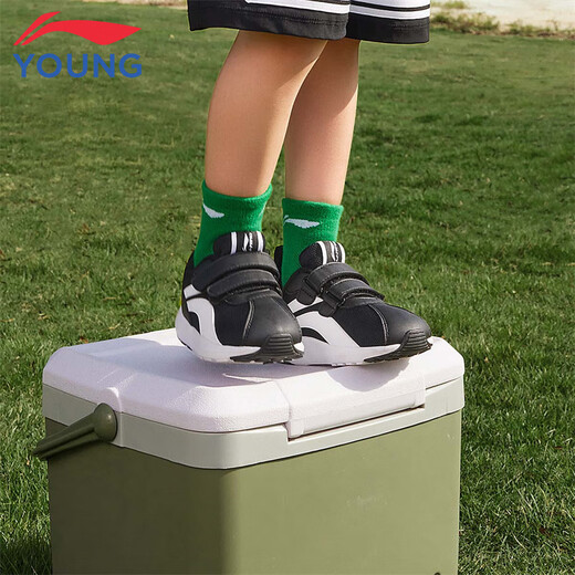 LI NING CHILLES's Sports Sports Sports Shoes Men and Women Forrest Gump Shoes Ligera Velcro Casual Shoes 27ykap148-83
