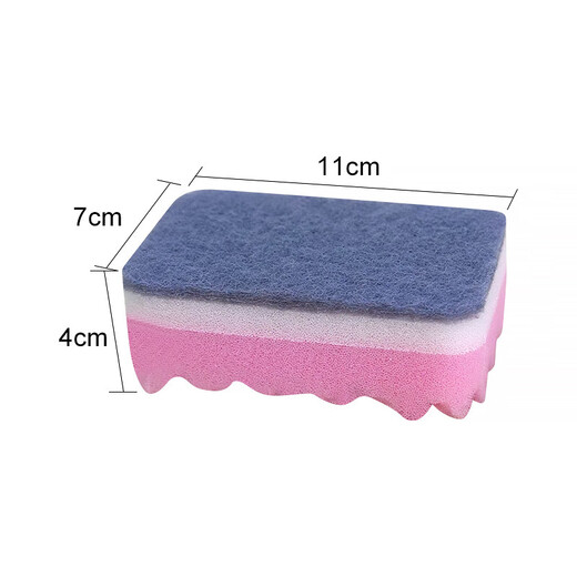 Kitchen cleaning wave sponge, dish towel, dish towel, pot cleaning tool, durable, mixed color, 6 pieces, 3 cards