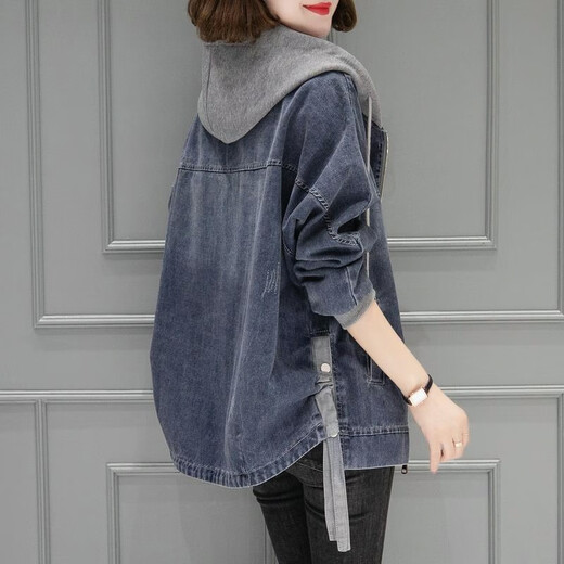 单南卫牛仔外套女春秋时尚2024春装新款韩版休闲短款小个子棒球服上衣服 9887款 M 100-112斤