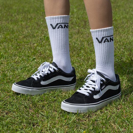 VANS范斯官方 线上专售Faulkner美式经典薄绒男鞋板鞋 黑色 40 