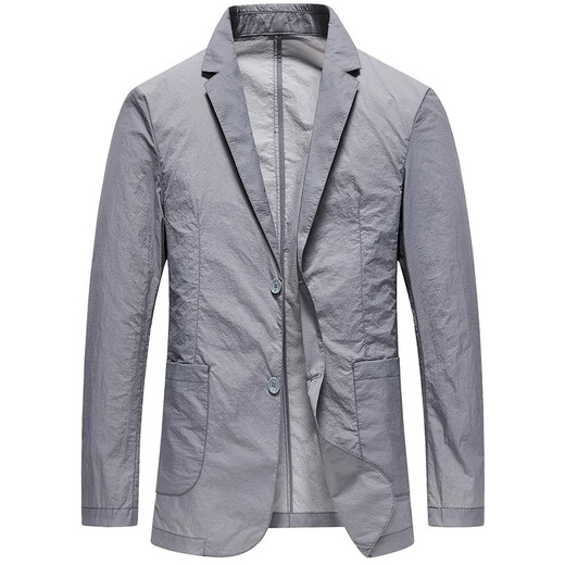 DVHNMK Luxusmarke Herren Sommer neuer dünner Sonnenschutzanzug Herrengeschäft Casual Outdoor Single Blazer Grey [Spot Speed] M 170 [Spot Speed]