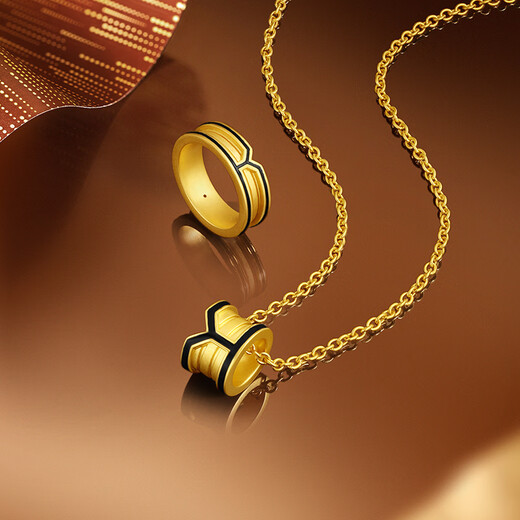 Saturday Fu Huang Jingyu's same style Xingyu gold ring male birthday gift price A0115045 about 3.19g No. 21