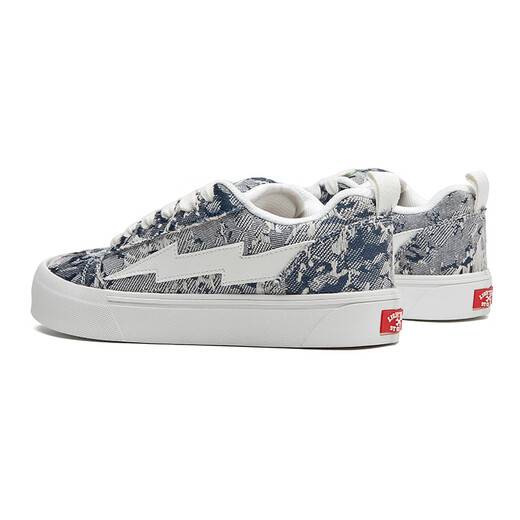Lightning x Storm Picasso Paintings co-marqués Lightning Men and Women's Shoes for Revenge Storm Small Fragrant Pain Chaussures Couple Skate Skateboard LS-699 Starry Sky Blue 43