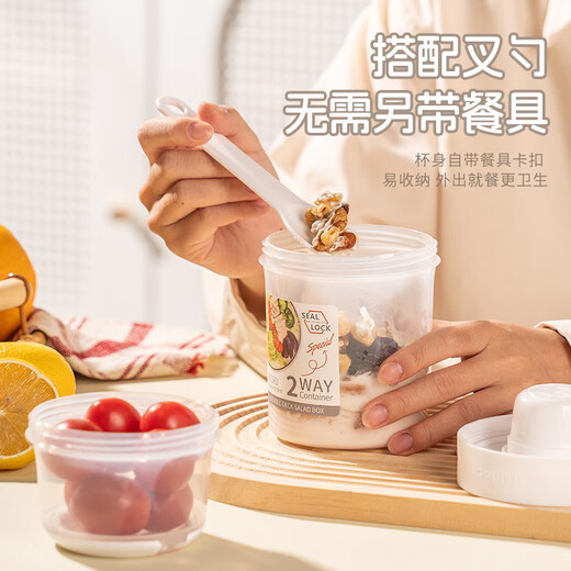 彩致（CAIZHI）早餐杯减脂隔夜燕麦杯上班学生杯子便携式沙拉杯酸奶麦片杯CZ6212