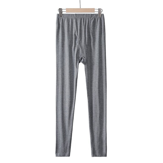 Pantalones de otoño de hombres modales delgados Pantals delgados delgados de la cintura alta y delgada de gran tamaño Leggings cálidos gris claro + gris oscuro 2 paquetes 2xl [recomendado 120-150jin [Jin iguala 0.5 kg]]]