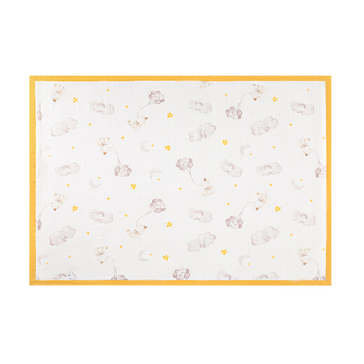 Yeehoo Baby Quilt Bamboo Cotton Children Cid Climatiseur de courtepointe d'été et couverture de maternelle Ballon d'éléphant 120x150cm