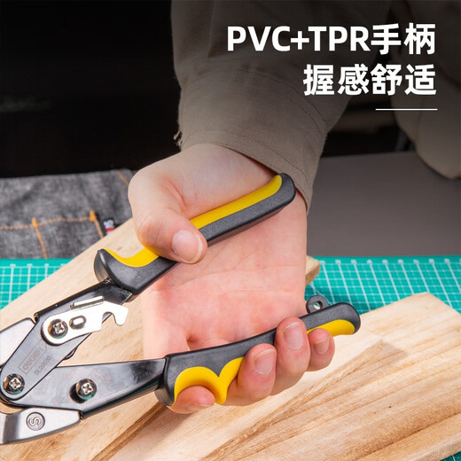 Deli aviation scissors chromium vanadium steel sharp wear-resistant quenching labor-saving durable keel scissors 250mm straight head white 10-inch straight head aviation scissors