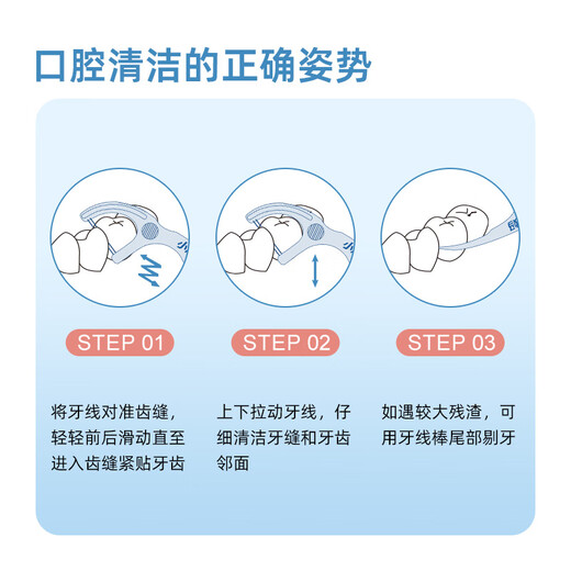 小鹿妈妈双线牙线棒超细舒适深洁经典牙签50支/盒*6盒 共300支